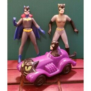 3 1990s Batman The Animated Series McDonalds Happy Meal Toys Batgirl & Catwoman